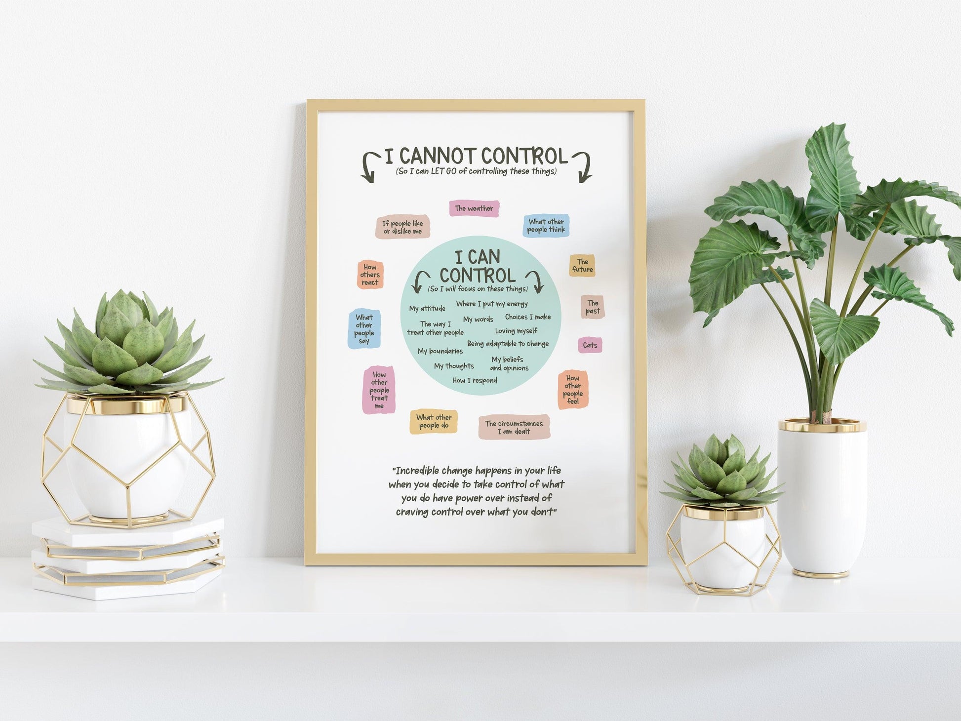 What I Can and Cannot Control Poster - Shine and Thrive Therapy