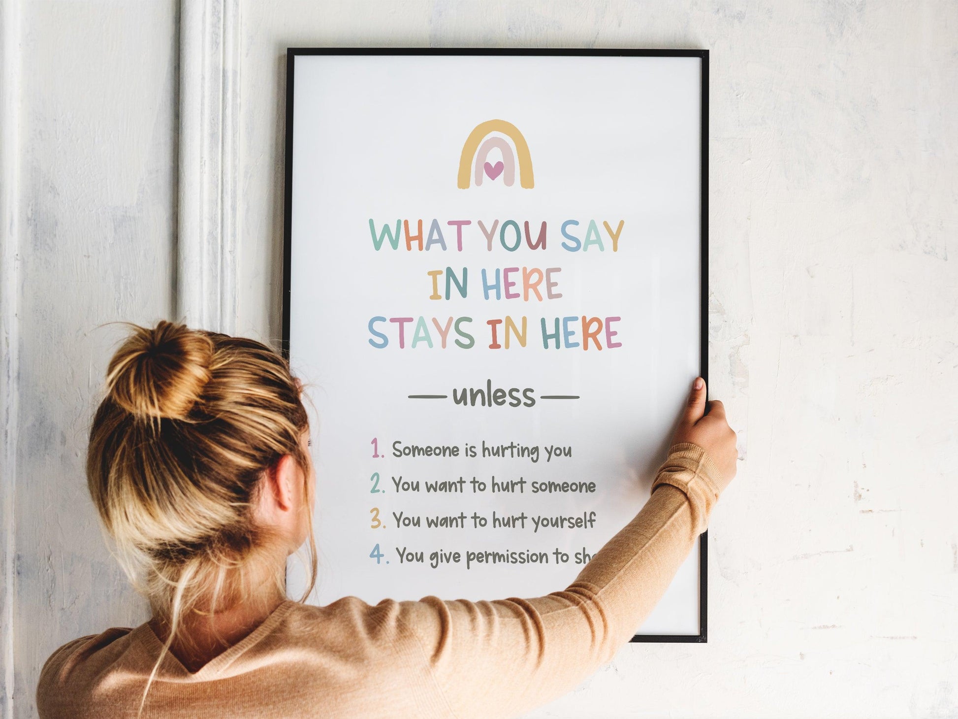 What You Say In Here Stays In Here Poster - Shine and Thrive Therapy