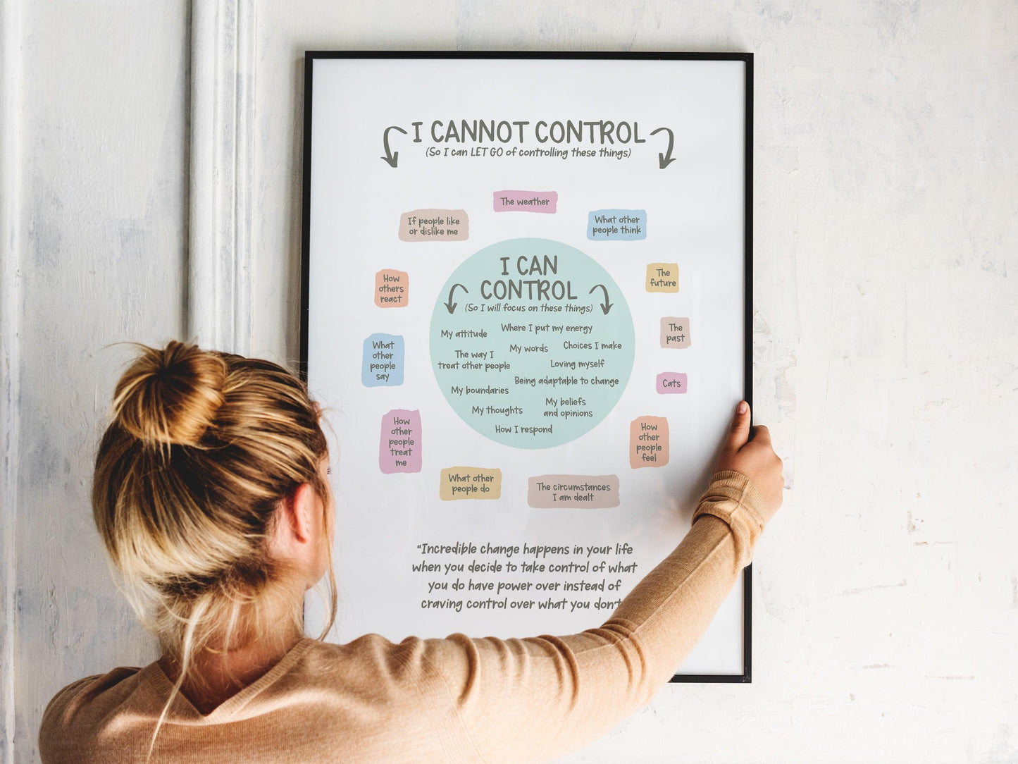 What I Can and Cannot Control Poster - Shine and Thrive Therapy