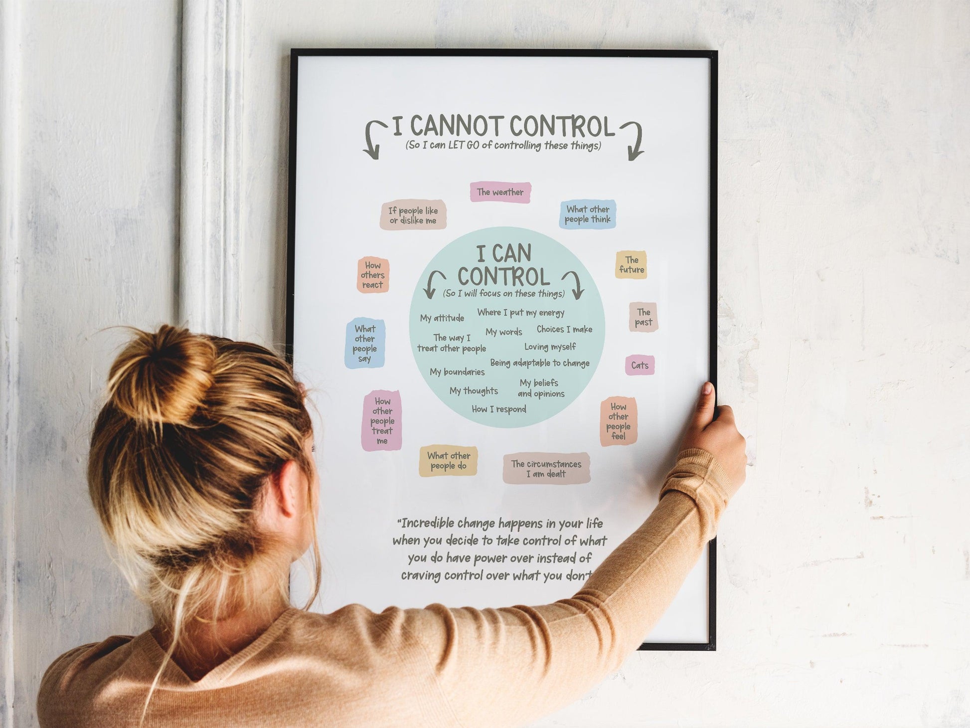 What I Can and Cannot Control Poster - Shine and Thrive Therapy