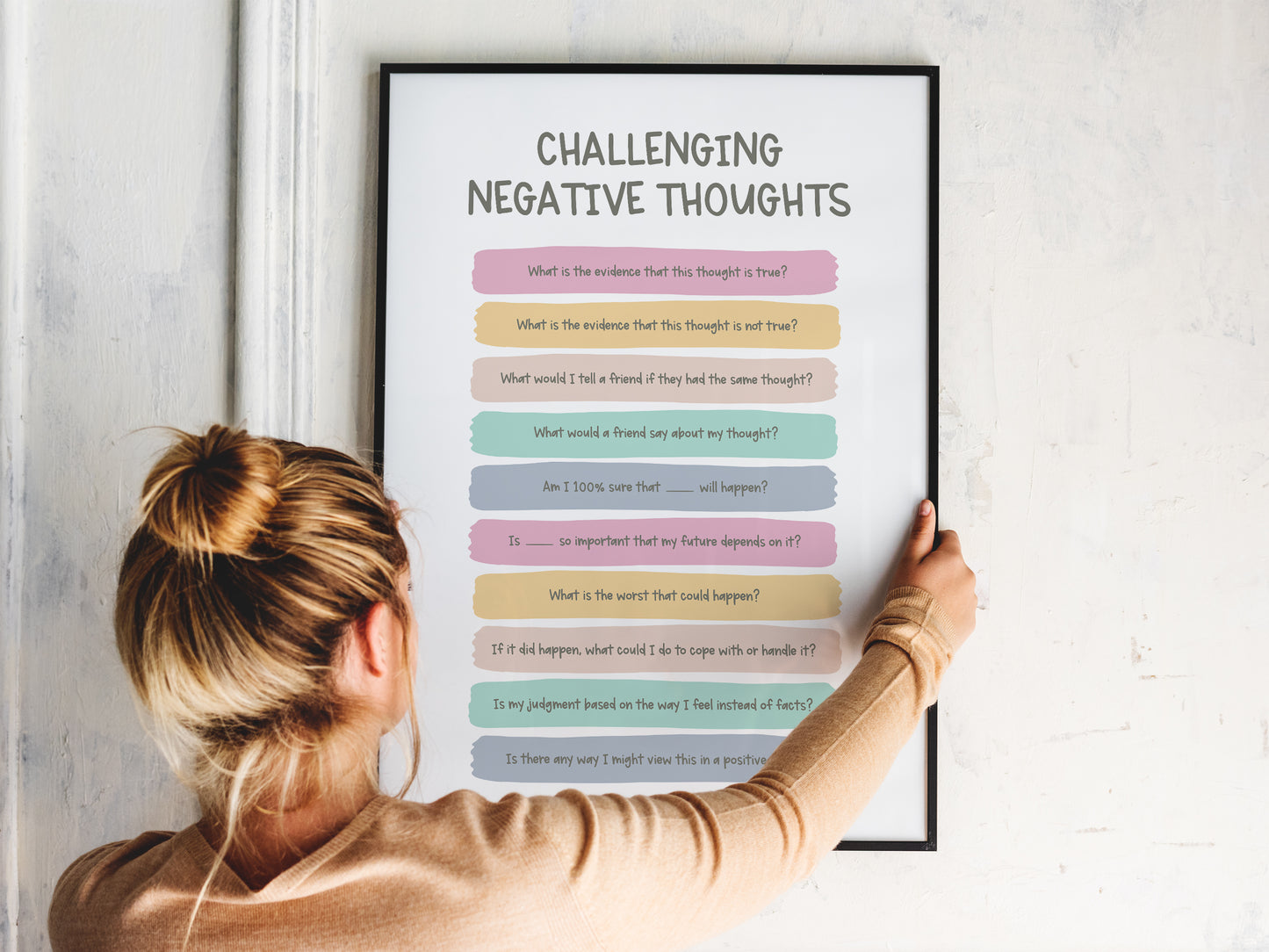 Challenging Negative Thoughts Poster