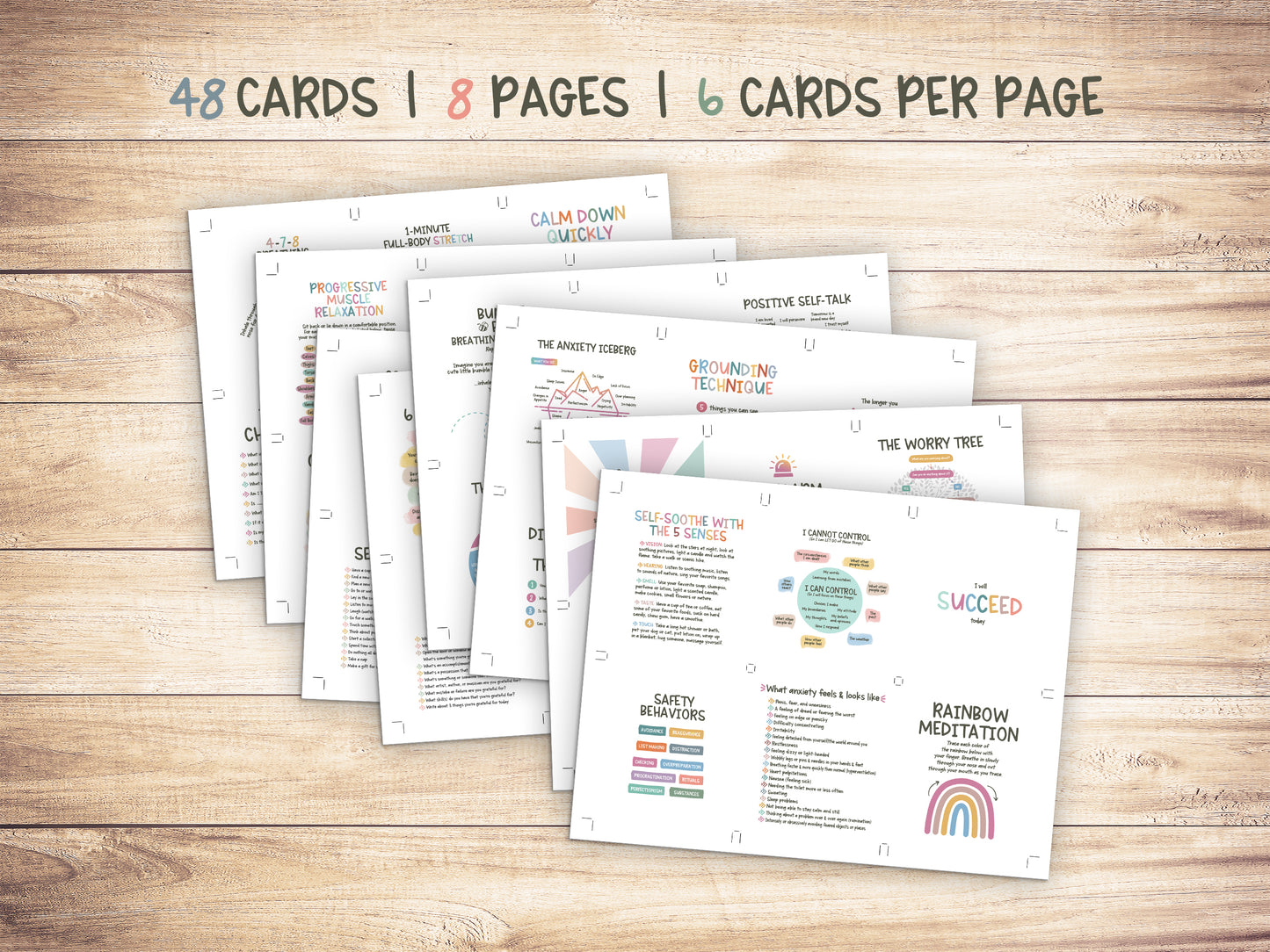 48 Anxiety Coping Skills Cards
