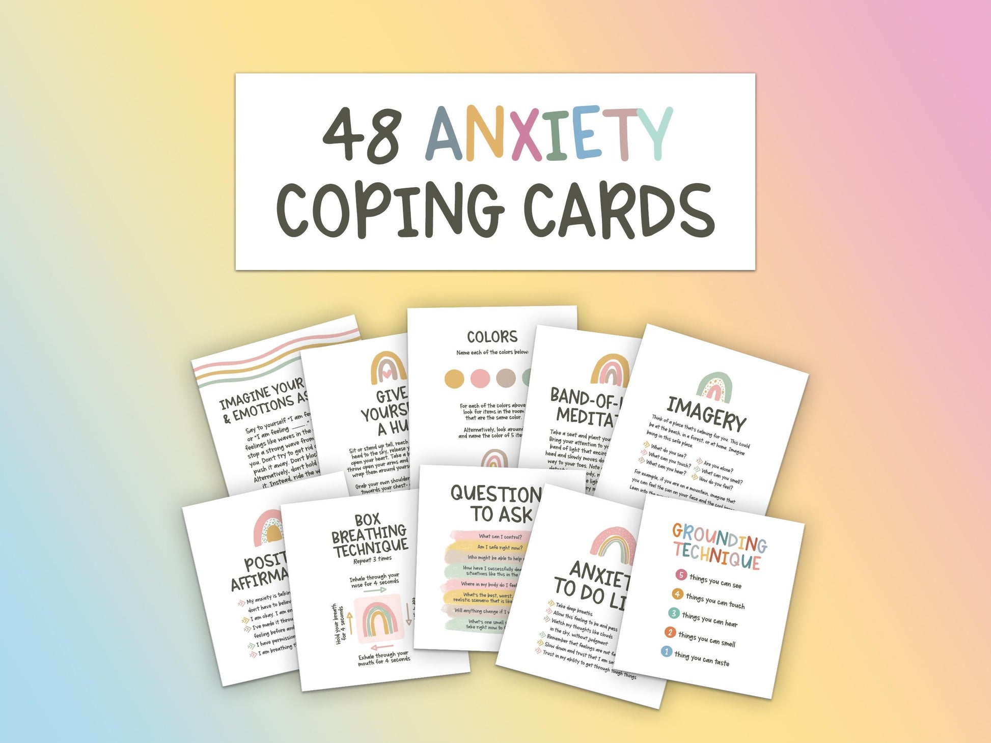 ANXIETY MEGA BUNDLE, anxiety worksheets, worksheets for teens adults, mental health workbook, anxiety reducing, therapy worksheets, dbt card