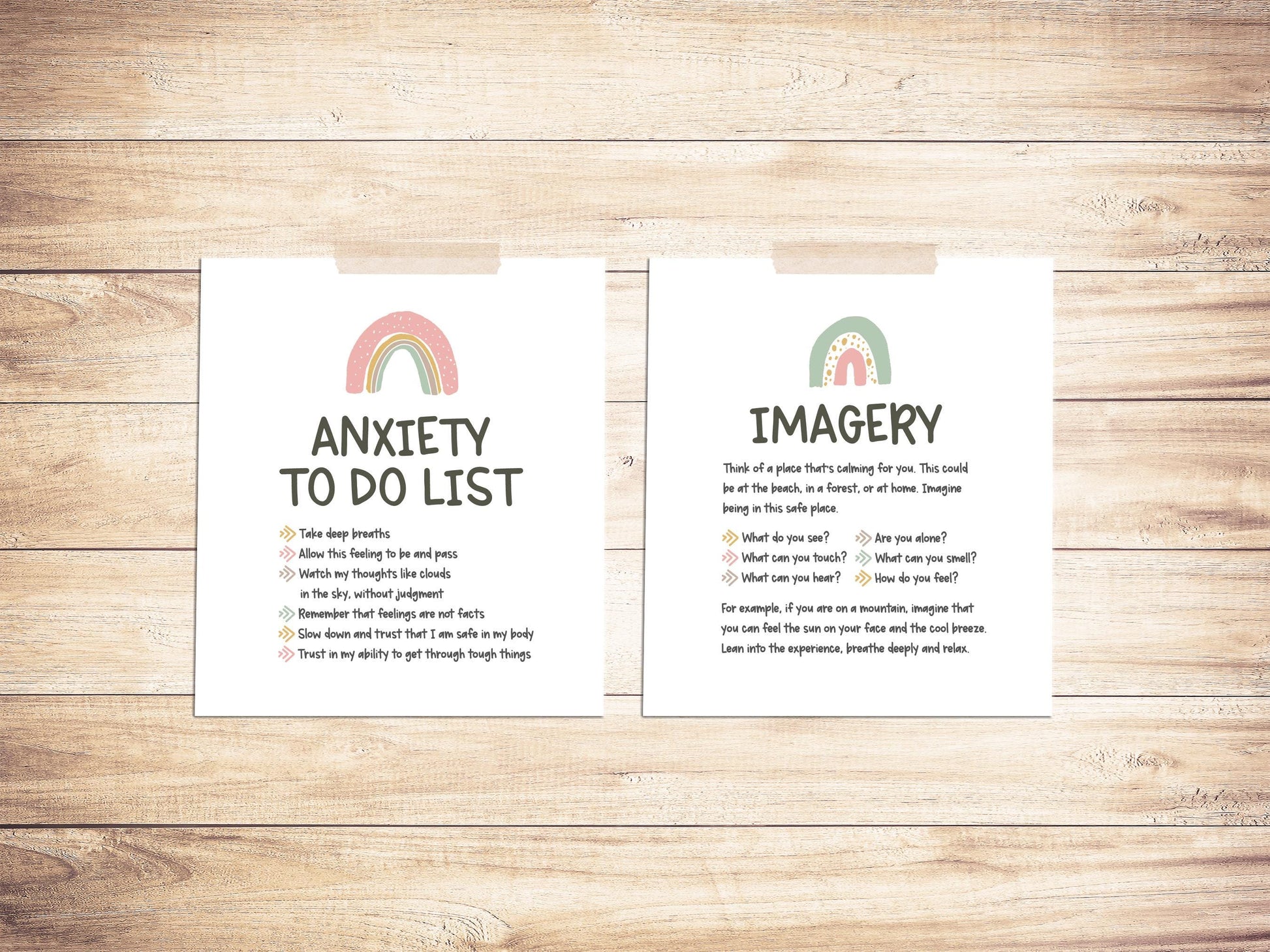 24 Anxiety Coping Skills Cards