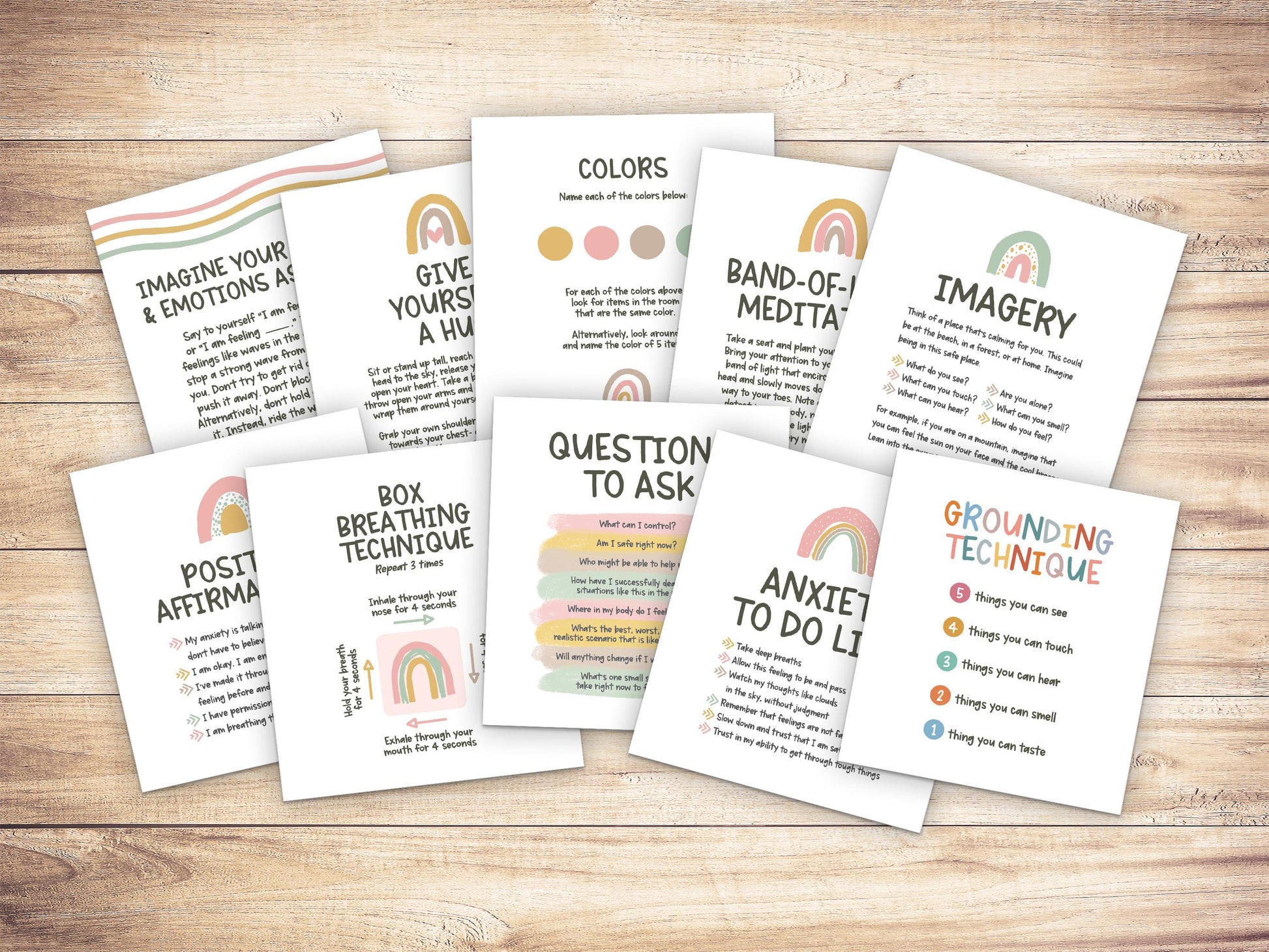 24 Anxiety Coping Skills Cards