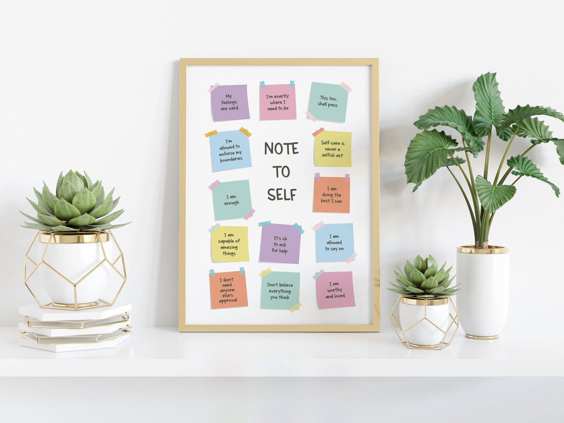 Note to Self Poster - Shine and Thrive Therapy