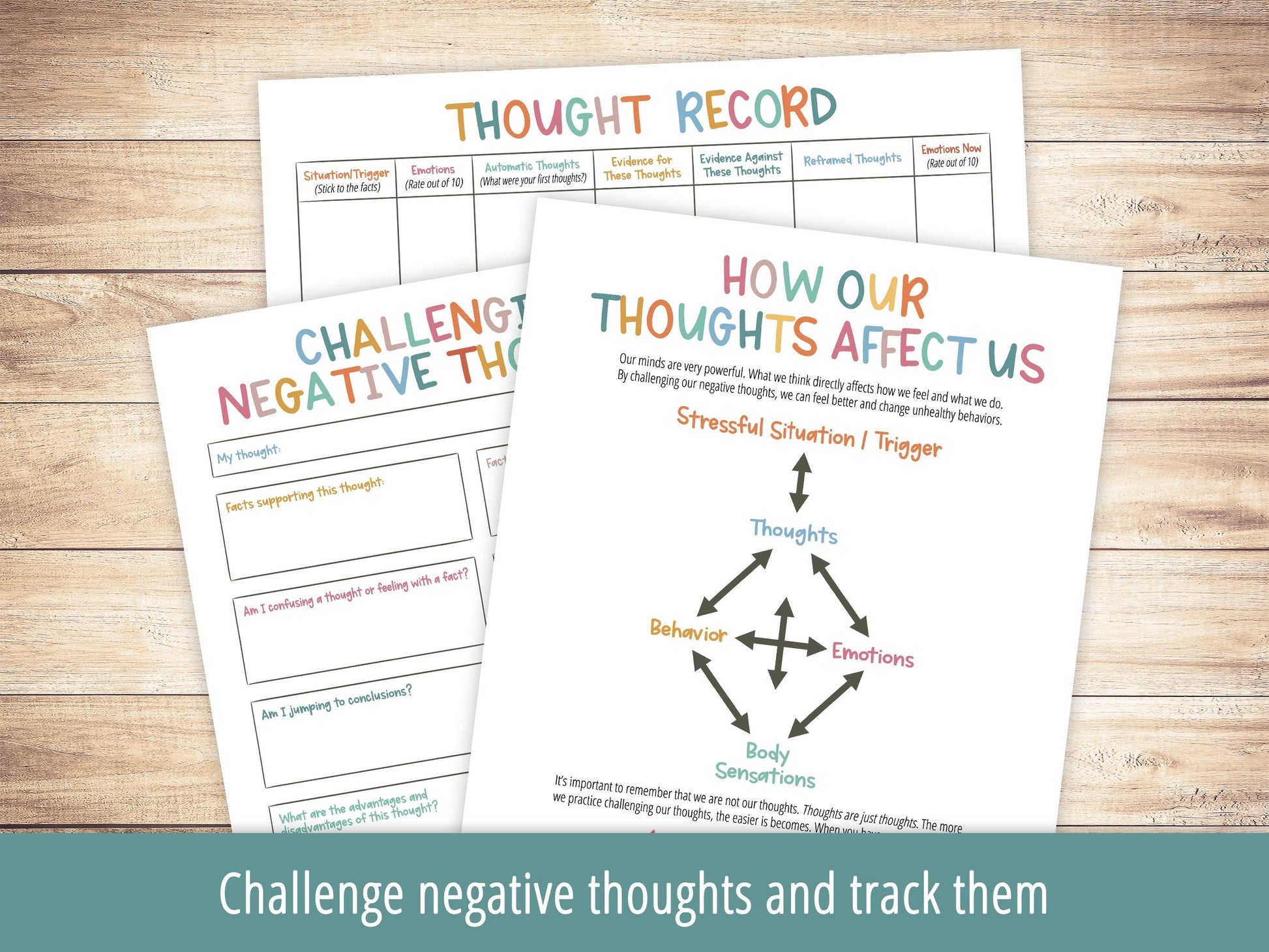 Thought Challenging Worksheets - Shine and Thrive Therapy