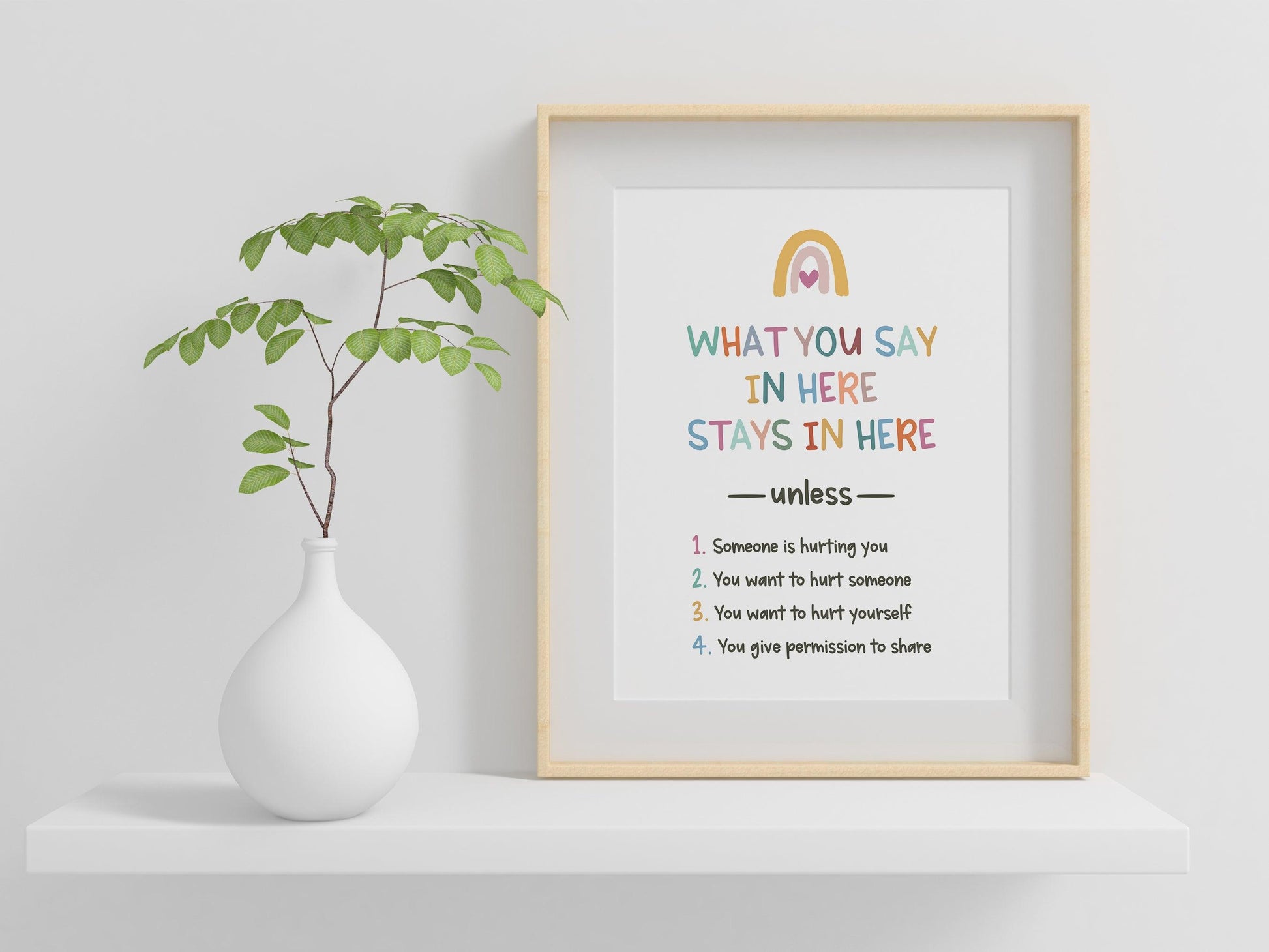 What You Say In Here Stays In Here Poster - Shine and Thrive Therapy