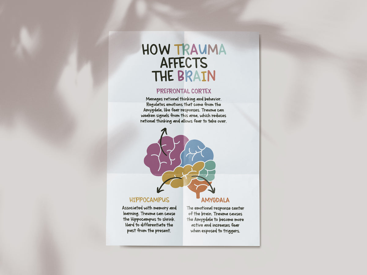 How Trauma Affects the Brain Poster – Shine and Thrive Therapy