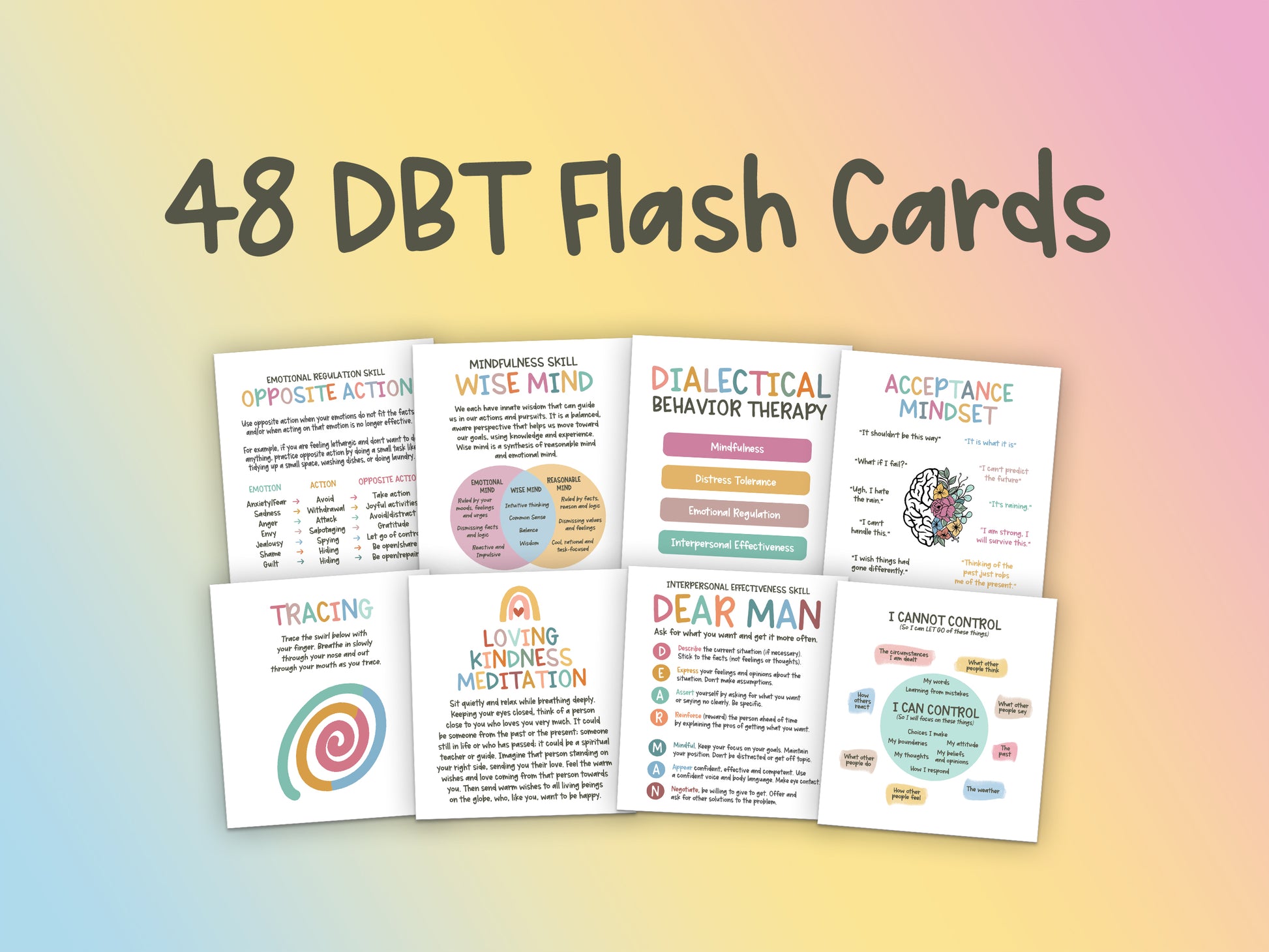 48 DBT Flash Cards