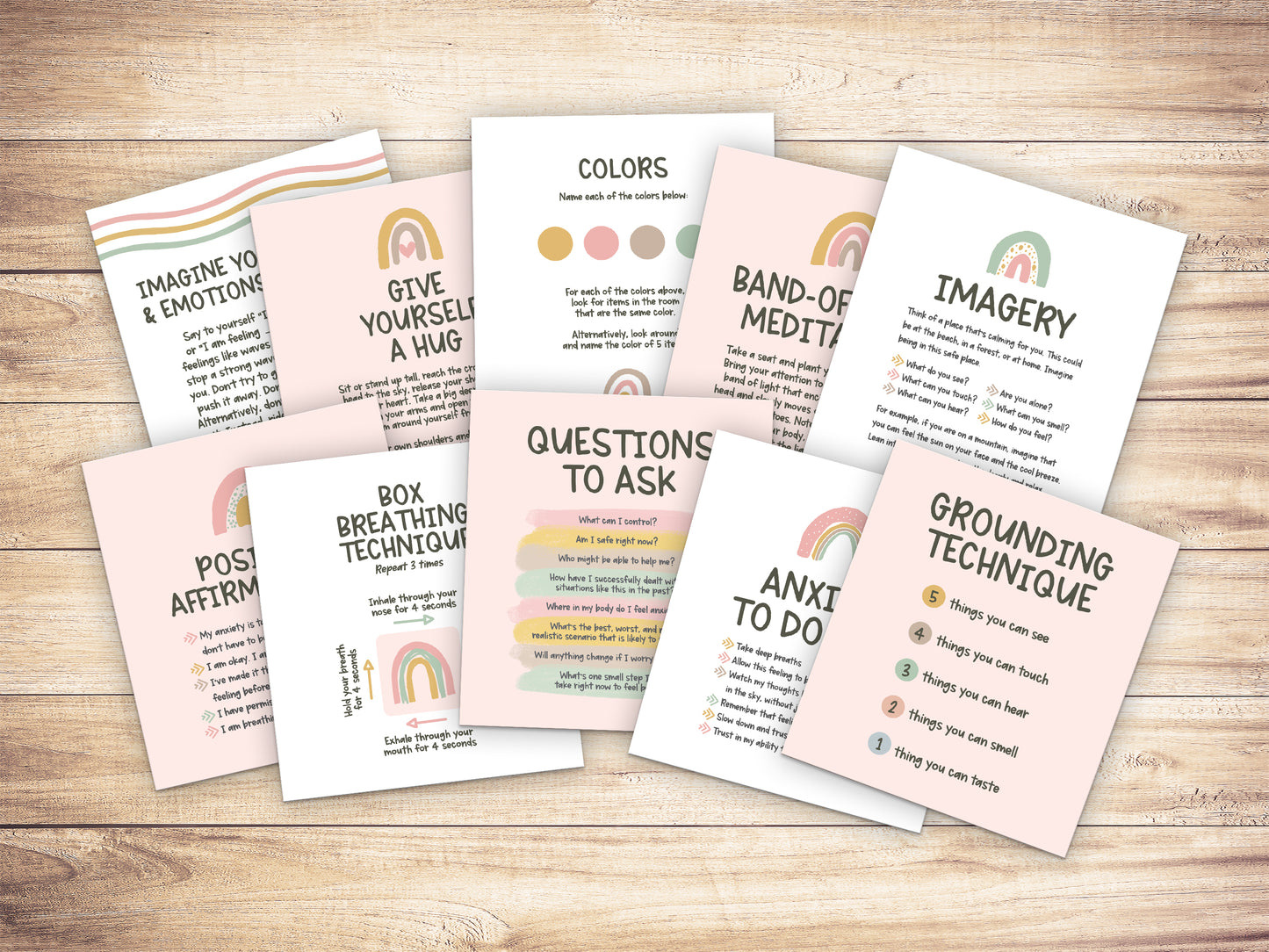 24 Anxiety Coping Skills Cards